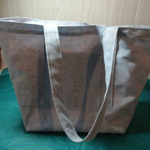 Chambray Bag with Halloween Purple Cotton Lining