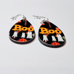 Three Ghosts Boo Earrings for Halloween