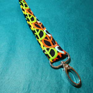 Peace Sign Wristlet Keychain