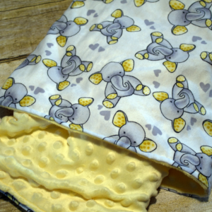 Gray Elephant Baby Blanket Gender Neutral Baby Gift